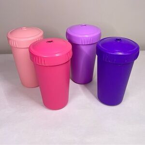 Re-Play straw cups - 10oz - Made in USA - Toddler Cups w/ Lids